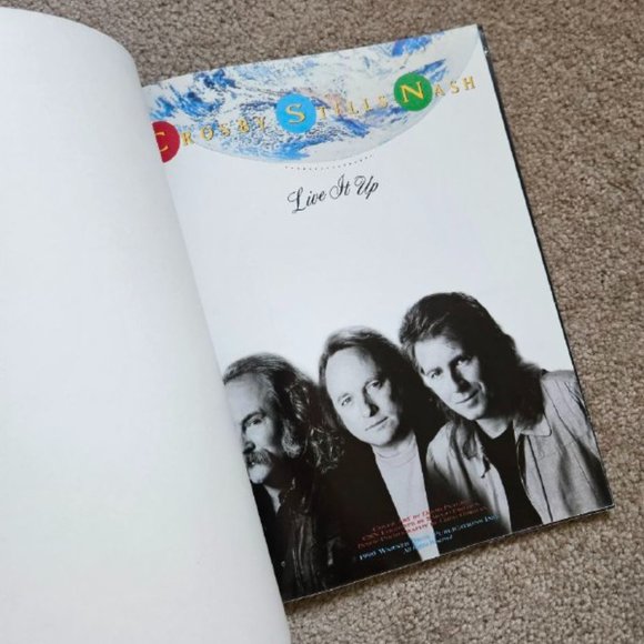 Crosby Stills and Nash - Live It Up - Sheet Music Songbook - 1990 - Picture 3 of 8